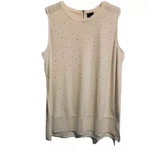 Worthington Ivory Sparkle/Pearl Chiffon Tank/Shell